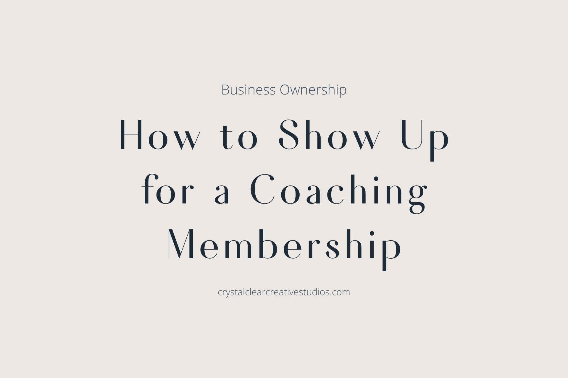 How to Show Up for a Coaching Membership